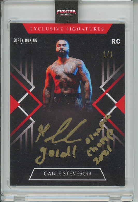 2026 Fighter Trading Cards X Dirty Boxing Gable Steveson Exclusive Signatures Box