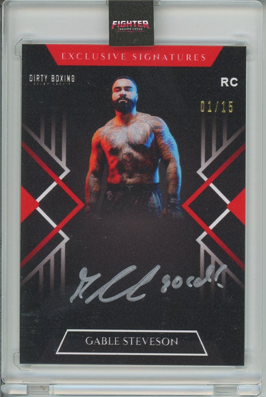 2026 Fighter Trading Cards X Dirty Boxing Gable Steveson Autographed Card Pack
