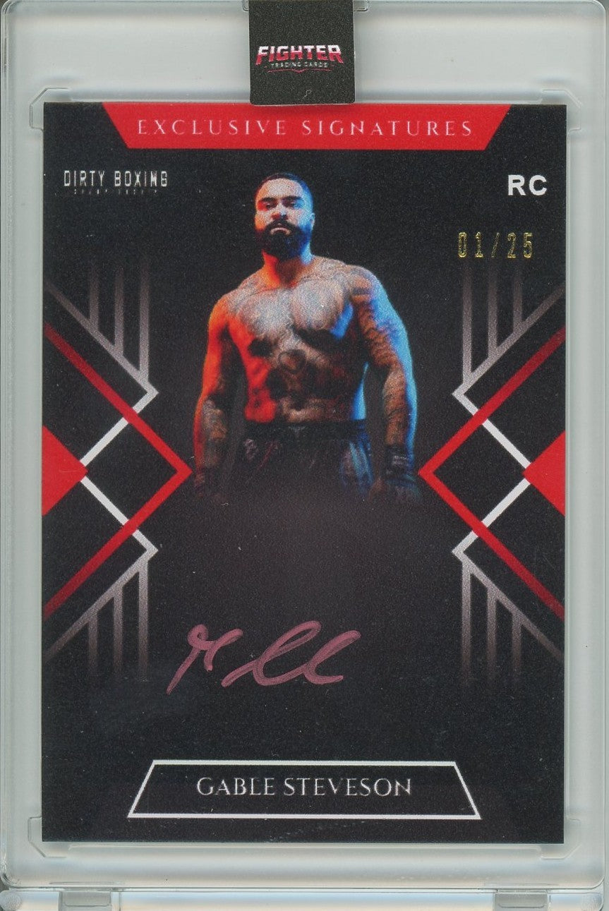 2026 Fighter Trading Cards X Dirty Boxing Gable Steveson Autographed Card Pack