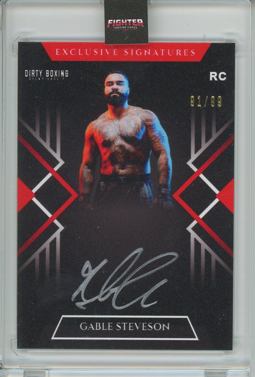 2026 Fighter Trading Cards X Dirty Boxing Gable Steveson Autographed Card Pack