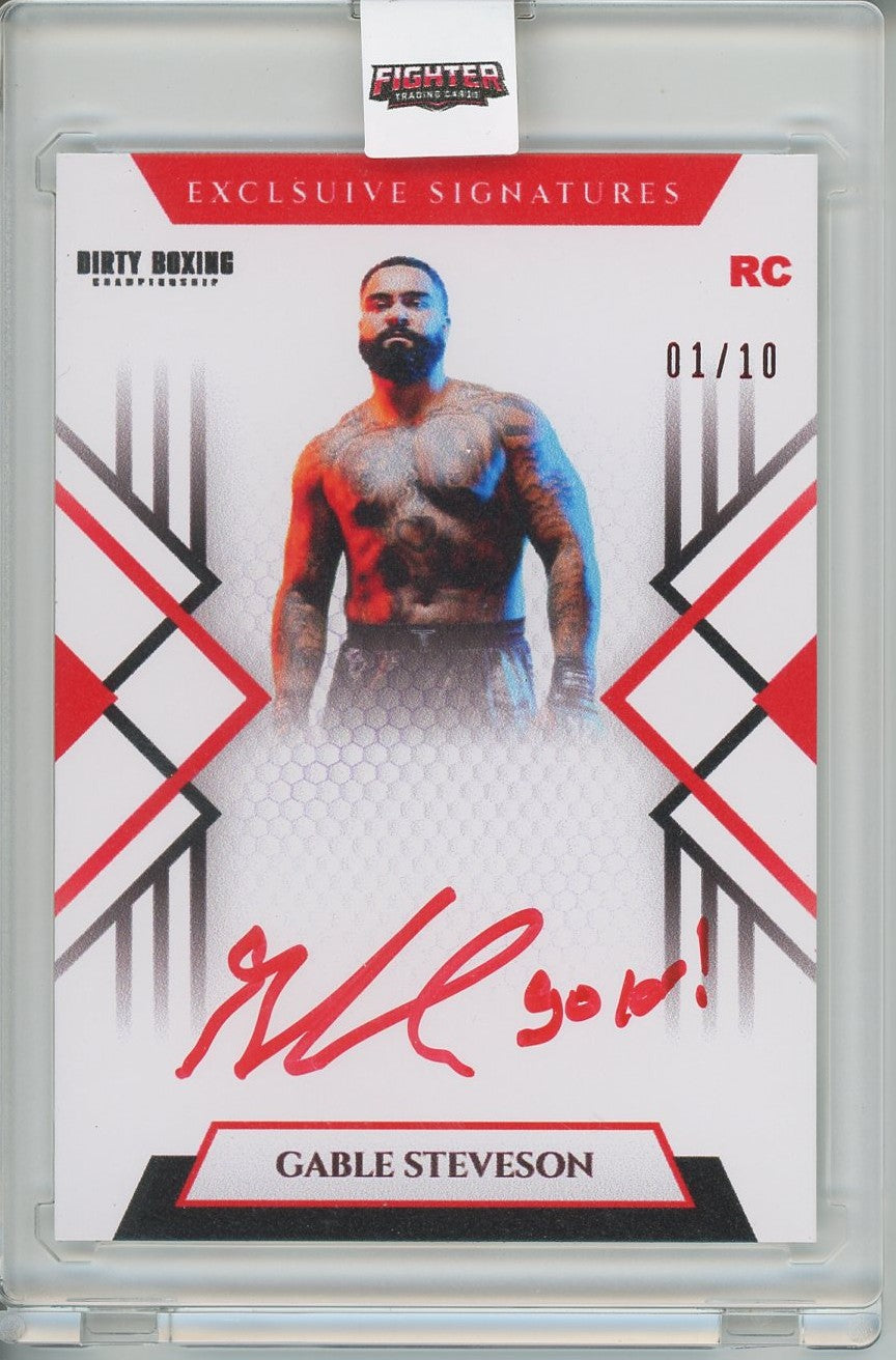 2026 Fighter Trading Cards X Dirty Boxing Gable Steveson Autographed Card Pack