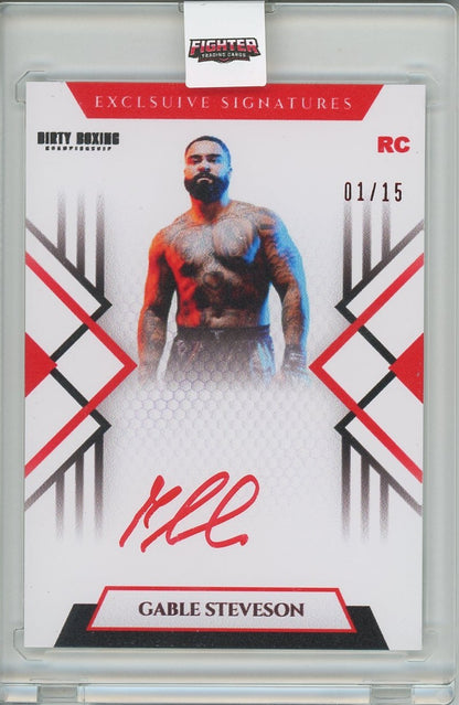 2026 Fighter Trading Cards X Dirty Boxing Gable Steveson Autographed Card Pack