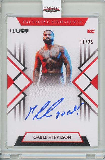 2026 Fighter Trading Cards X Dirty Boxing Gable Steveson Autographed Card Pack