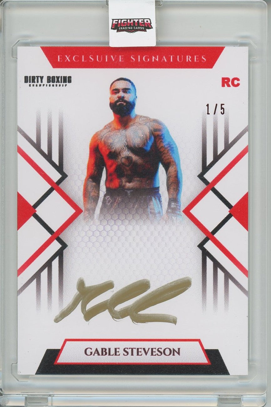 2026 Fighter Trading Cards X Dirty Boxing Gable Steveson Autographed Card Pack