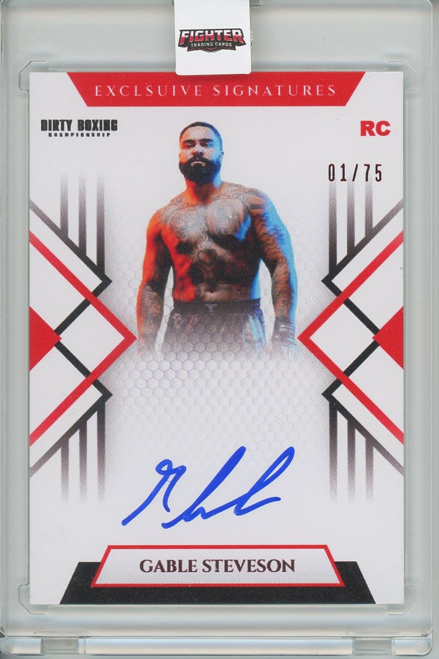 2026 Fighter Trading Cards X Dirty Boxing Gable Steveson Autographed Card Pack