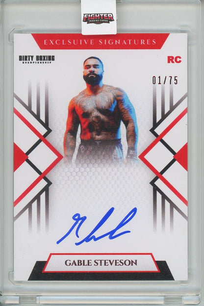 2026 Fighter Trading Cards X Dirty Boxing Gable Steveson Autographed Card Pack